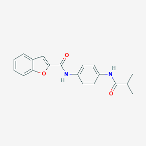 molecular formula C19H18N2O3 B470964 N-[4-(isobutyrylamino)phenyl]-1-benzofuran-2-carboxamide CAS No. 666211-32-1