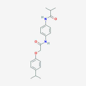 molecular formula C21H26N2O3 B470968 N-(4-{[(4-isopropylphenoxy)acetyl]amino}phenyl)-2-methylpropanamide CAS No. 694521-82-9