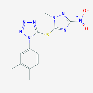 1-(3,4-dimethylphenyl)-5-({3-nitro-1-methyl-1H-1,2,4-triazol-5-yl}sulfanyl)-1H-tetraazole