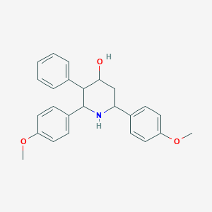 molecular formula C25H27NO3 B047100 2,6-Bis(4-methoxyphenyl)-3-phenylpiperidin-4-ol CAS No. 124069-12-1