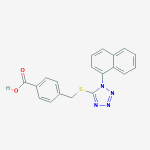 molecular formula C19H14N4O2S B471005 4-({[1-(1-naphthyl)-1H-tetraazol-5-yl]sulfanyl}methyl)benzoic acid CAS No. 634168-78-8