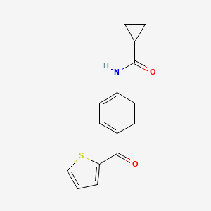 molecular formula C15H13NO2S B4710843 N-[4-(thiophene-2-carbonyl)phenyl]cyclopropanecarboxamide 
