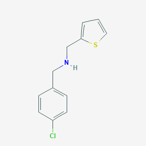 molecular formula C12H12ClNS B471085 1-(4-chlorophenyl)-N-(thiophen-2-ylmethyl)methanamine CAS No. 774190-82-8