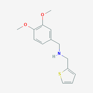 B471087 [(3,4-Dimethoxyphenyl)methyl](2-thienylmethyl)amine CAS No. 502935-34-4