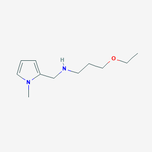 molecular formula C11H20N2O B471134 3-ethoxy-N-[(1-methylpyrrol-2-yl)methyl]propan-1-amine CAS No. 774555-54-3