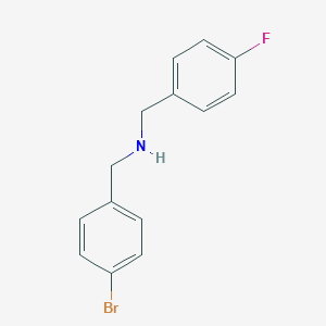 molecular formula C14H13BrFN B471170 N-(4-bromobenzyl)-N-(4-fluorobenzyl)amine CAS No. 758682-96-1