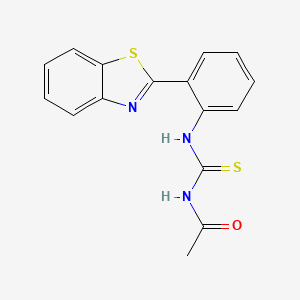 molecular formula C16H13N3OS2 B4711767 N-{[2-(1,3-benzothiazol-2-yl)phenyl]carbamothioyl}acetamide 