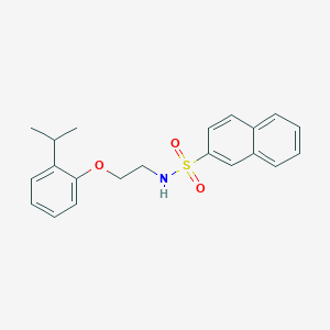 molecular formula C21H23NO3S B4711868 N-{2-[2-(propan-2-yl)phenoxy]ethyl}naphthalene-2-sulfonamide 