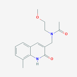 molecular formula C16H20N2O3 B4711881 N-((2-hydroxy-8-methylquinolin-3-yl)methyl)-N-(2-methoxyethyl)acetamide 