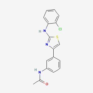 molecular formula C17H14ClN3OS B4712049 N-[3-[2-(2-chloroanilino)-1,3-thiazol-4-yl]phenyl]acetamide 
