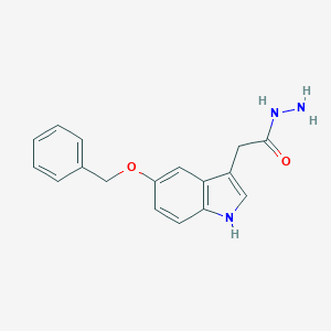 molecular formula C17H17N3O2 B047121 2-(5-(Benzyloxy)-1H-indol-3-yl)acetohydrazide CAS No. 112273-39-9