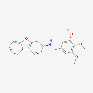 molecular formula C22H21NO4 B471217 N-[(3,4,5-trimethoxyphenyl)methyl]dibenzofuran-3-amine CAS No. 775294-59-2