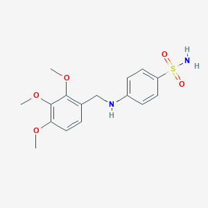 molecular formula C16H20N2O5S B471221 4-[(2,3,4-Trimethoxybenzyl)amino]benzenesulfonamide CAS No. 723753-30-8