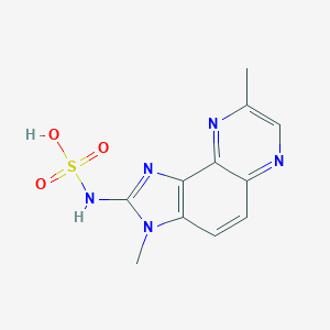 molecular formula C11H11N5O3S B047124 N-(3,8-Dimethylimidazo(4,5-f)quinoxalin-2-yl)sulfamic acid CAS No. 115781-40-3