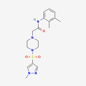 molecular formula C18H25N5O3S B4712589 N~1~-(2,3-DIMETHYLPHENYL)-2-{4-[(1-METHYL-1H-PYRAZOL-4-YL)SULFONYL]PIPERAZINO}ACETAMIDE 