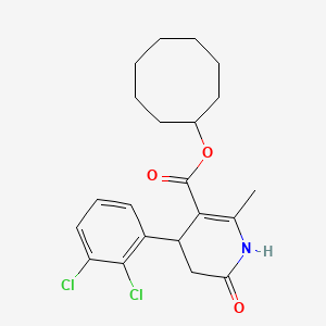 molecular formula C21H25Cl2NO3 B4712714 Cyclooctyl 4-(2,3-dichlorophenyl)-2-methyl-6-oxo-1,4,5,6-tetrahydropyridine-3-carboxylate 