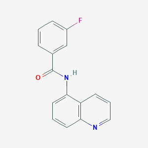 molecular formula C16H11FN2O B471276 3-fluoro-N-quinolin-5-ylbenzamide CAS No. 712291-31-1