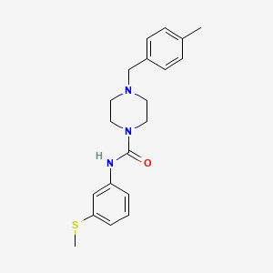 molecular formula C20H25N3OS B4712987 4-[(4-METHYLPHENYL)METHYL]-N-[3-(METHYLSULFANYL)PHENYL]PIPERAZINE-1-CARBOXAMIDE 