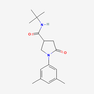 molecular formula C17H24N2O2 B4712999 N-tert-butyl-1-(3,5-dimethylphenyl)-5-oxopyrrolidine-3-carboxamide 