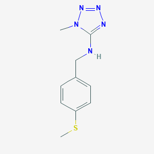 molecular formula C10H13N5S B471302 1-methyl-N-[(4-methylsulfanylphenyl)methyl]tetrazol-5-amine CAS No. 717831-71-5