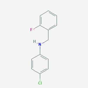 molecular formula C13H11ClFN B471305 4-Chloro-N-(2-fluorobenzyl)aniline CAS No. 723753-84-2
