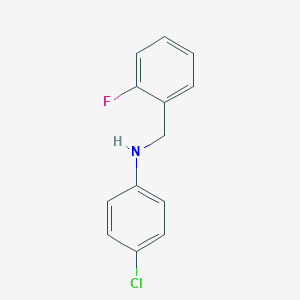 molecular formula C13H11ClFN B471305 N-(4-chlorophenyl)-N-(2-fluorobenzyl)amine CAS No. 723753-84-2