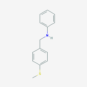 N-[(4-methylsulfanylphenyl)methyl]aniline