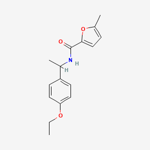 molecular formula C16H19NO3 B4713346 N-[1-(4-ethoxyphenyl)ethyl]-5-methylfuran-2-carboxamide 