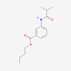 molecular formula C15H21NO3 B4713604 BUTYL 3-(2-METHYLPROPANAMIDO)BENZOATE 