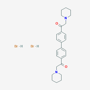 molecular formula C26H34Br2N2O2 B047138 4,4'-双(哌啶基乙酰基)联苯二氢溴酸盐 CAS No. 123489-70-3