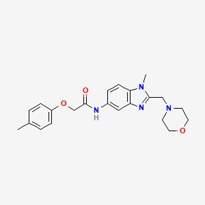 molecular formula C22H26N4O3 B4713947 N-{1-Methyl-2-[(morpholin-4-YL)methyl]-1H-1,3-benzodiazol-5-YL}-2-(4-methylphenoxy)acetamide 