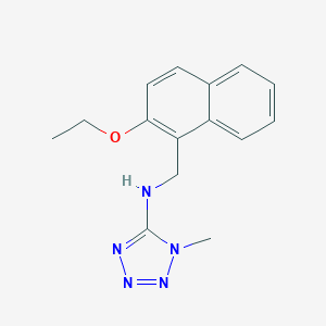 molecular formula C15H17N5O B471399 N-[(2-ethoxynaphthalen-1-yl)methyl]-1-methyl-1H-tetrazol-5-amine CAS No. 775293-99-7