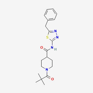 molecular formula C20H26N4O2S B4714084 N-(5-benzyl-1,3,4-thiadiazol-2-yl)-1-(2,2-dimethylpropanoyl)piperidine-4-carboxamide 