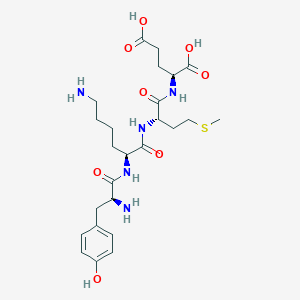 molecular formula C25H39N5O8S B047142 Msh, beta, (5-8) CAS No. 122998-76-9
