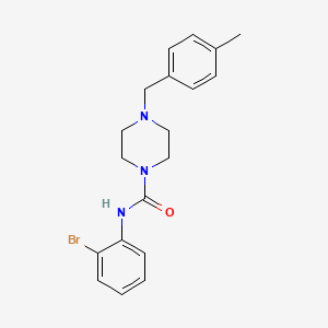 molecular formula C19H22BrN3O B4714456 N-(2-bromophenyl)-4-[(4-methylphenyl)methyl]piperazine-1-carboxamide 