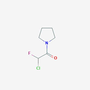 molecular formula C6H9ClFNO B047145 2-Chloro-2-fluoro-1-(1-pyrrolidinyl)ethanone CAS No. 114020-91-6