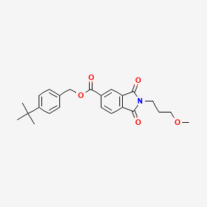 molecular formula C24H27NO5 B4714656 (4-Tert-butylphenyl)methyl 2-(3-methoxypropyl)-1,3-dioxoisoindole-5-carboxylate 