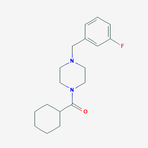 molecular formula C18H25FN2O B4714780 Cyclohexyl[4-(3-fluorobenzyl)piperazin-1-yl]methanone 