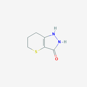 molecular formula C6H8N2OS B047148 1,2,6,7-tetrahydrothiopyrano[3,2-c]pyrazol-3(5H)-one CAS No. 124187-74-2