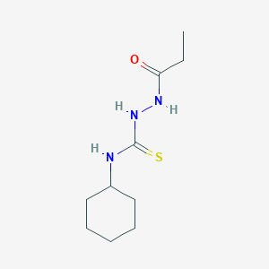 molecular formula C10H19N3OS B4714948 N-cyclohexyl-2-propanoylhydrazinecarbothioamide 