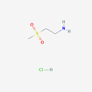 molecular formula C3H10ClNO2S B047150 2-Aminoethylmethylsulfone hydrochloride CAS No. 104458-24-4