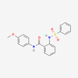 molecular formula C20H18N2O4S B4715042 2-Benzenesulfonamido-N-(4-methoxyphenyl)benzamide 