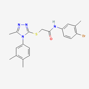 molecular formula C20H21BrN4OS B4715098 N-(4-bromo-3-methylphenyl)-2-[[4-(3,4-dimethylphenyl)-5-methyl-1,2,4-triazol-3-yl]sulfanyl]acetamide 
