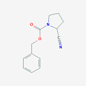 molecular formula C13H14N2O2 B047151 1-Cbz-2-cyanopyrrolidine CAS No. 119020-06-3