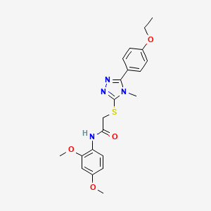 molecular formula C21H24N4O4S B4715141 N-(2,4-dimethoxyphenyl)-2-{[5-(4-ethoxyphenyl)-4-methyl-4H-1,2,4-triazol-3-yl]sulfanyl}acetamide 