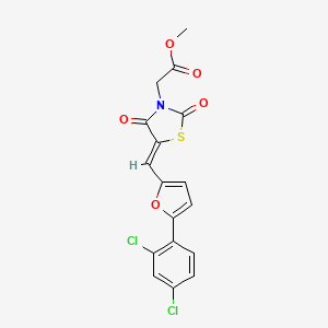 molecular formula C17H11Cl2NO5S B4715212 methyl [(5Z)-5-{[5-(2,4-dichlorophenyl)furan-2-yl]methylidene}-2,4-dioxo-1,3-thiazolidin-3-yl]acetate 