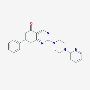 molecular formula C24H25N5O B4715477 7-(3-methylphenyl)-2-[4-(pyridin-2-yl)piperazin-1-yl]-7,8-dihydroquinazolin-5(6H)-one 