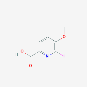 molecular formula C7H6INO3 B471562 6-iodo-5-methoxypyridine-2-carboxylic acid CAS No. 154497-83-3
