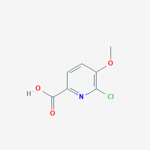 molecular formula C7H6ClNO3 B471563 6-Chloro-5-methoxypicolinic acid CAS No. 112750-30-8