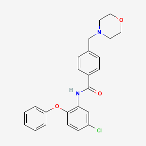 molecular formula C24H23ClN2O3 B4715691 N-(5-chloro-2-phenoxyphenyl)-4-(morpholin-4-ylmethyl)benzamide 